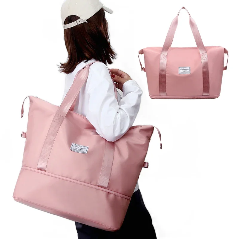 Fashion Women Travel Tote Bags Outing Essentials Coach Bag Waterproof Extensible Handbags Large Capacity Traveling Organizer