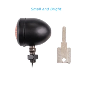 Sinais de giro retro para a motocicleta, Universal Single Wire Lights, Cafe Racer e Harley Acessórios, 4PCs, 12V 10 principais vendas piscas de moto 4 - №7