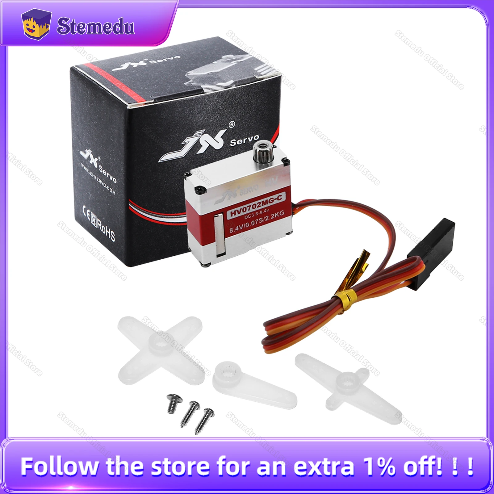 JX PDI-HV0702MG-C 7g Digital RC Servo-7mm رقيقة الملف الشخصي كامل CNC ميتال جير ل RC ثابت الجناح/FPV الطائرة بدون طيار/نموذج طائرة هليكوبتر