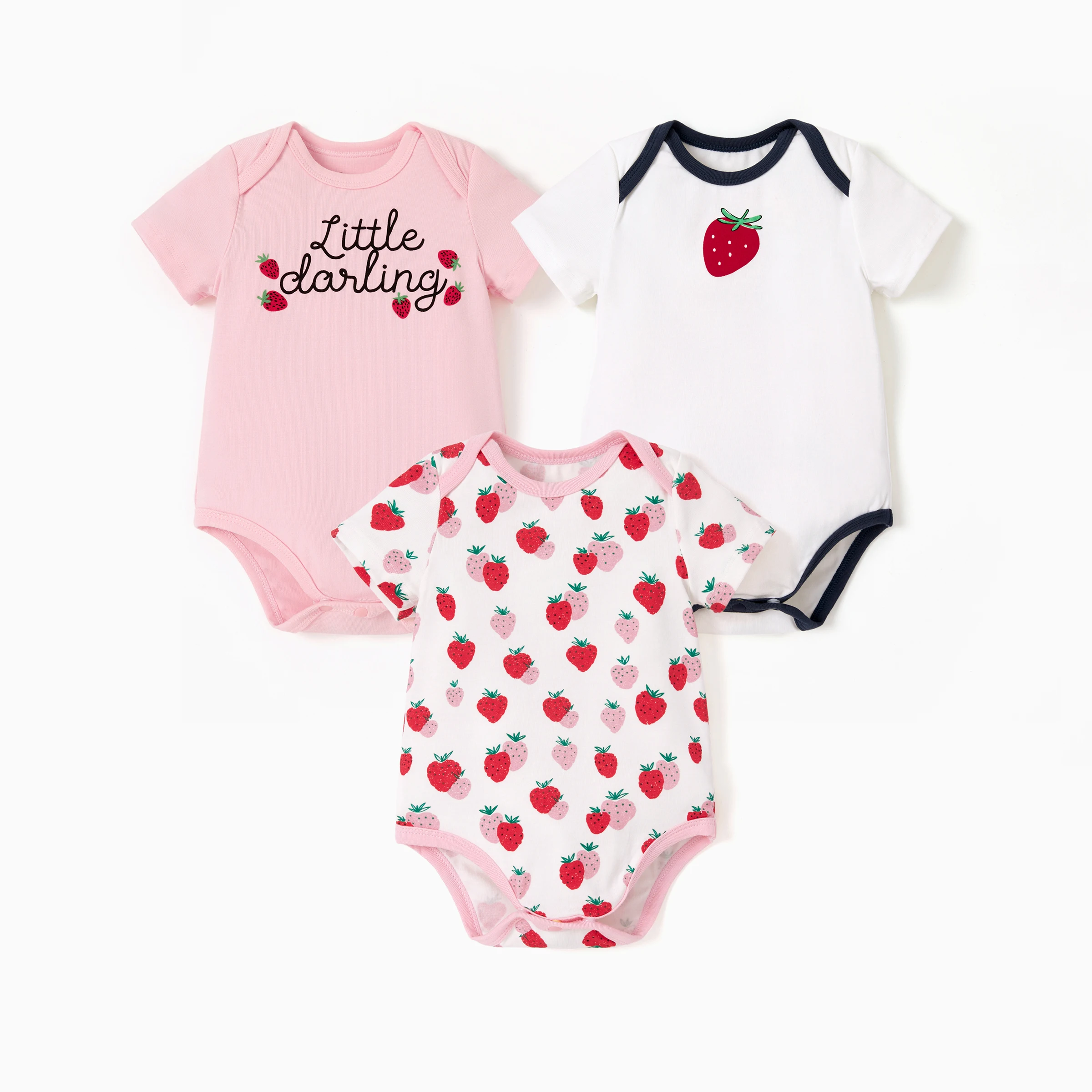 

PatPat Baby Boy/Girl Playful Print 3pcs Rompers Set
