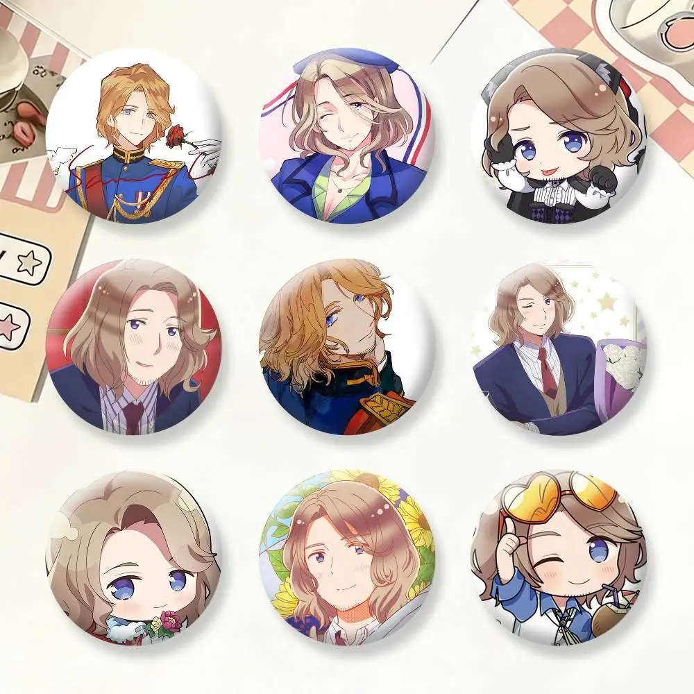 Anime Hetalia World Stars Francis Bonnefoy Badges Creative Tinplate Button PinsBrooch Badge Clothes Backpack