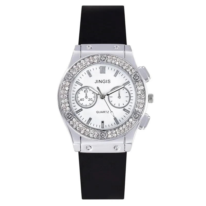 New Couple Watches Fashion Silicone Quartz Watch Match Men's and Women's Same Rhinestone Watch Neutral Watch Alloy Student