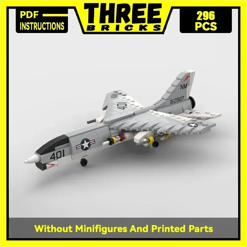 Moc Building Bricks Military Model 1:72 F-8E Crusader Fighter Technology Modular Blocks Gifts Christmas Toys DIY Sets Assembly