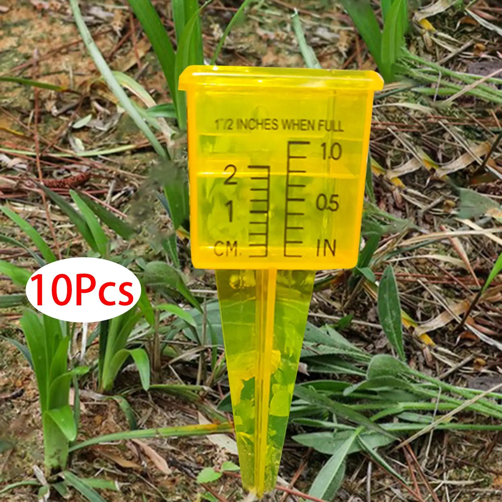 

10 Pieces Water Rain Gauge 1.5in Rain Collector for Outdoor Pathway Patio