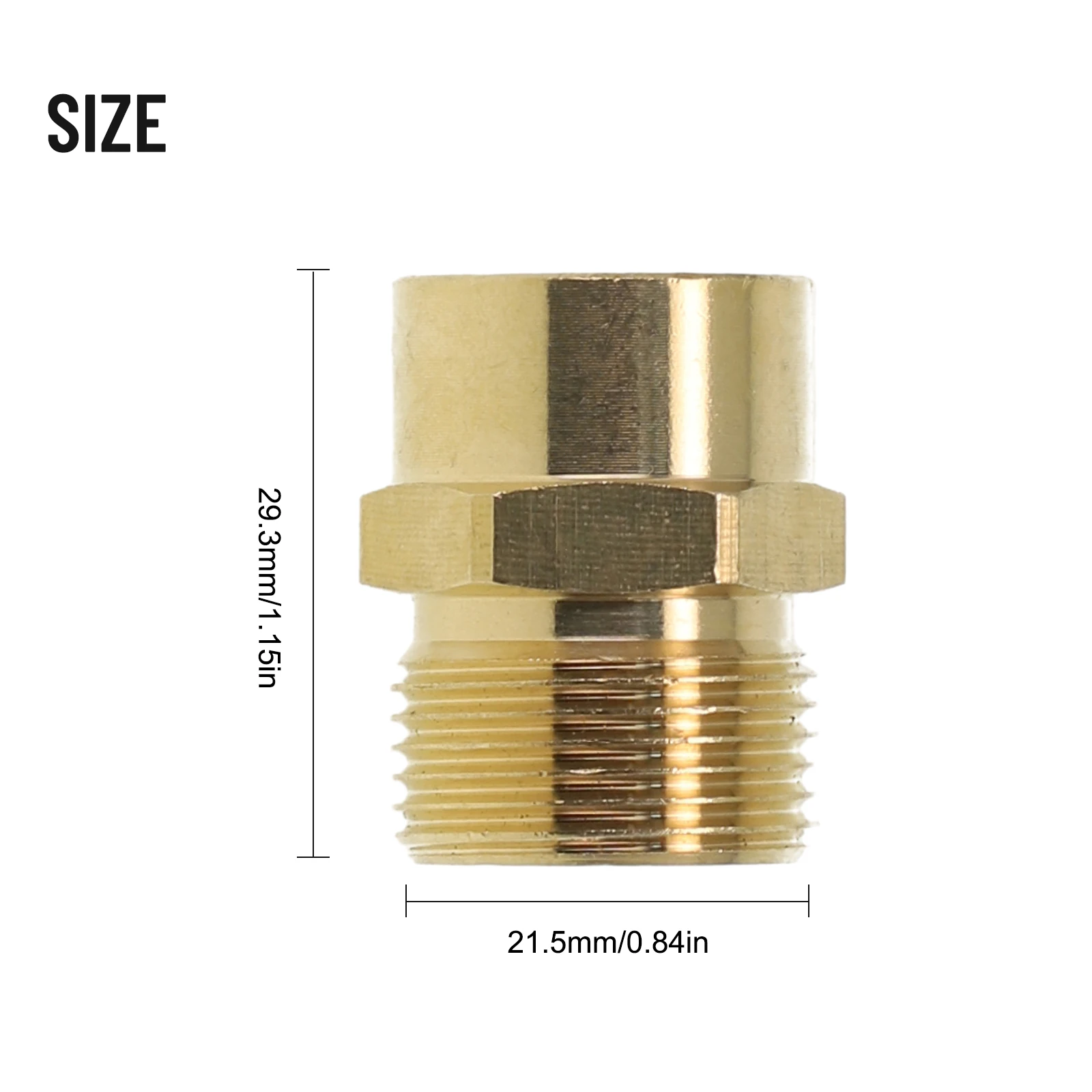 Brass For Pressure Washer Adapter M22For X1 5 to G3/8 Female Thread Connector Compatible with Hose For Lance Pump and Cleaner