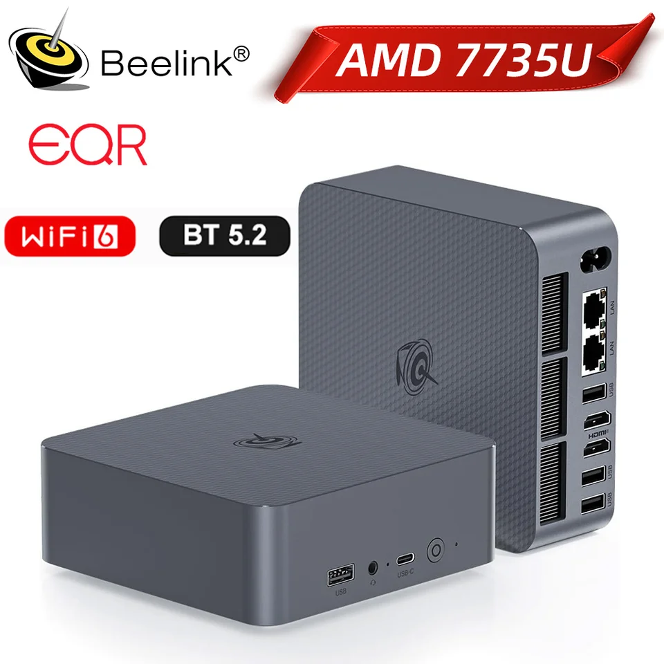 Beelink EQR5 R5 5500U DDR4 16G RAM 500G SSD EQR7 AMD R7 7735U EQR6