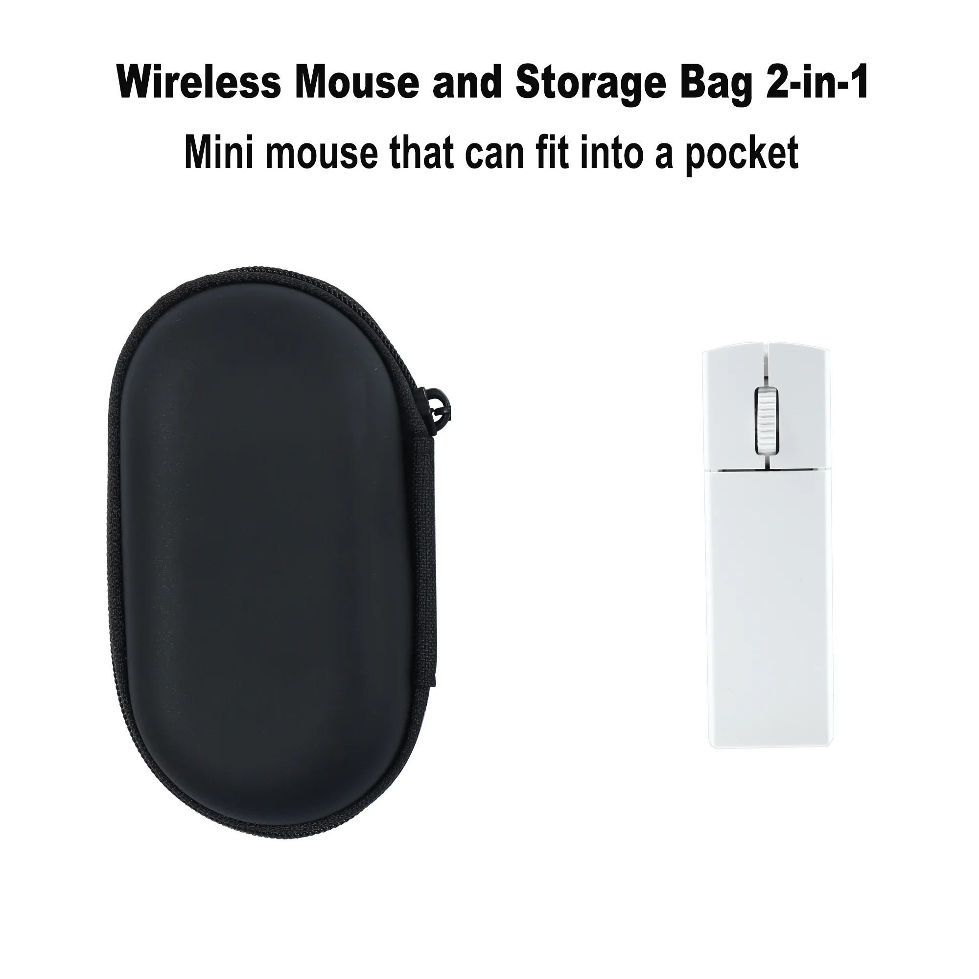 

2.4G Bluetooth Wireless Mouse With Storage Bag Type-C Rechargeable 1200DPI Mute Portable Optical Mini Office Mouse For Laptop PC
