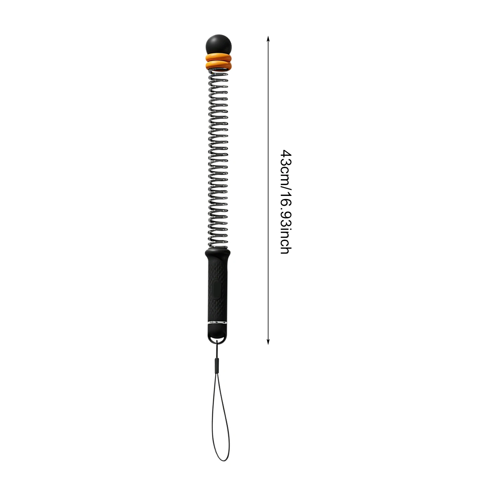 Battle Rope, Ropeless Jump Rope, Home Gym Fitness Battle Rope, Adjustable Weighted Strength Trainer, Silent Matte Black Orange, For Unisex Full Body Arm Endurance Workout, Small Space Indoor Exercise, Durable Anti-collision Handles