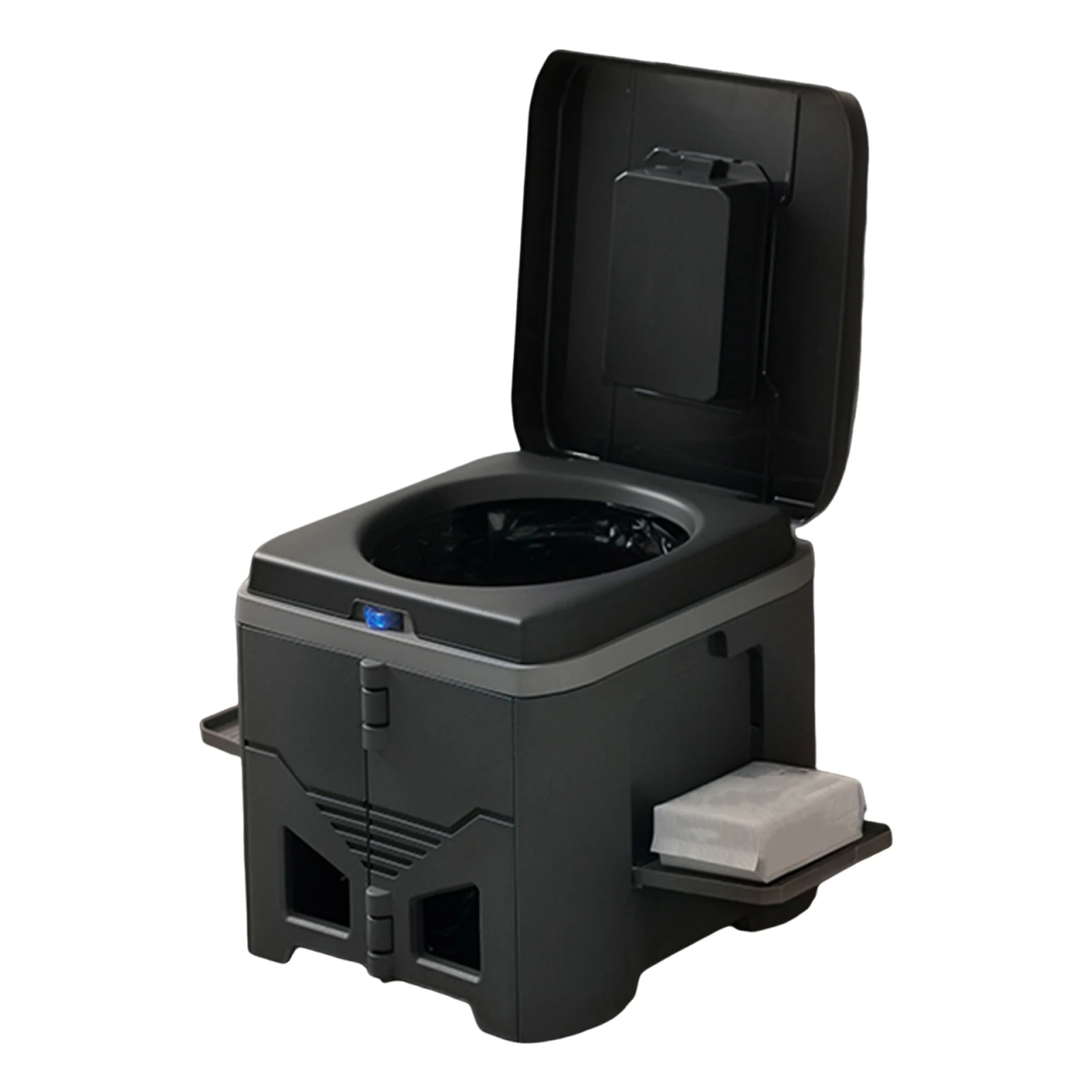 

Портативный туалет с крышкой и сумкой для переноски, для кемпинга, грузоподъемность 150 кг, для походов, пляжа, автомобиля, грузовика, лодки, автодома, автопутешествий