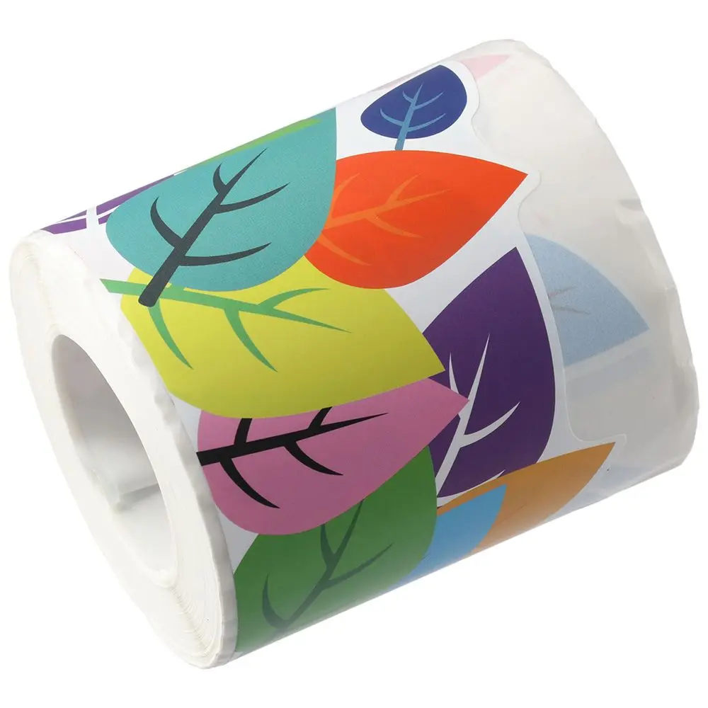 3 Inch x 66 Feet Colorful Leaf Bulletin Board Border Sticker Paper Die-Cut Borde