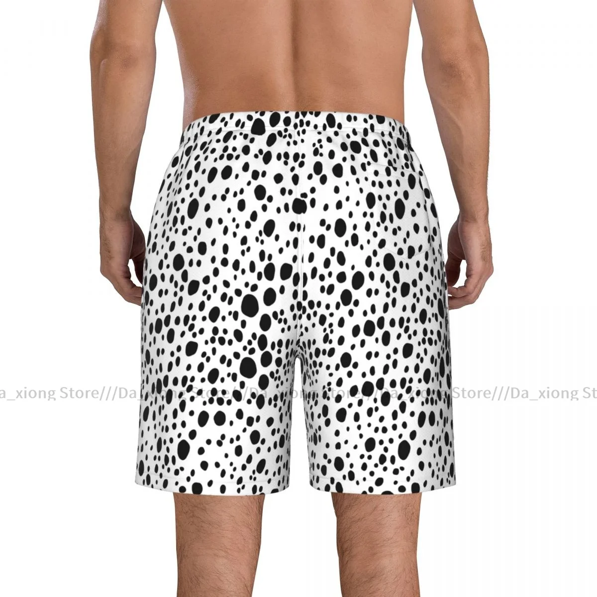 Swimwear Padrão Dálmata Abstrato masculino, calção de natação, calções de praia, maiô de secagem rápida, calções de banho