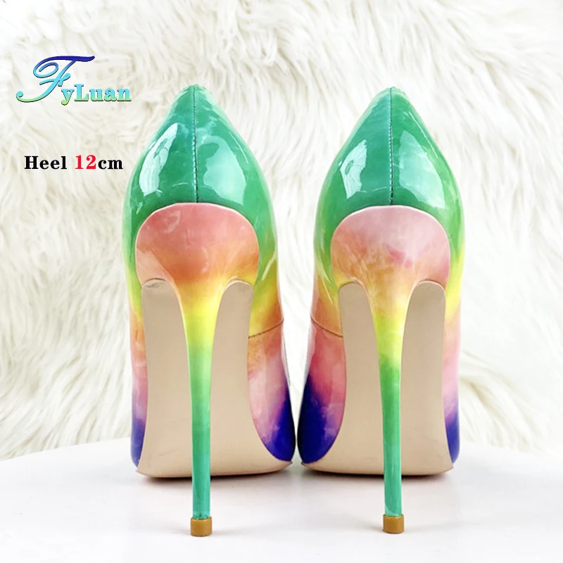 

Spring Autumn Women Sexy Pumps Office Work Stiletto 8cm 10cm 12cm Thin High Heels Fashion Ccolor Matching Shoes Big Size 33-46