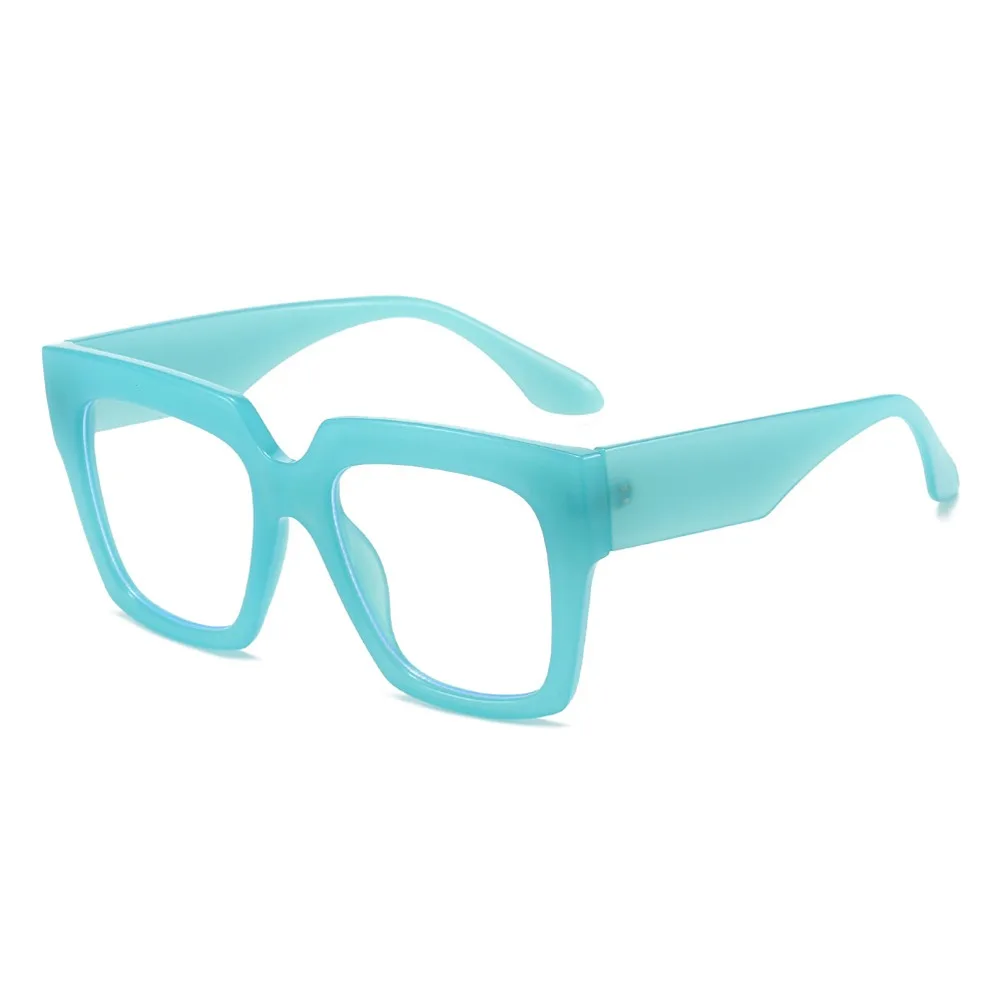 Lunettes carrées anti-lumière bleue pour hommes et femmes, lunettes non contrevenants, grand cadre, lunettes de jeu pour ordinateur, mode respirante