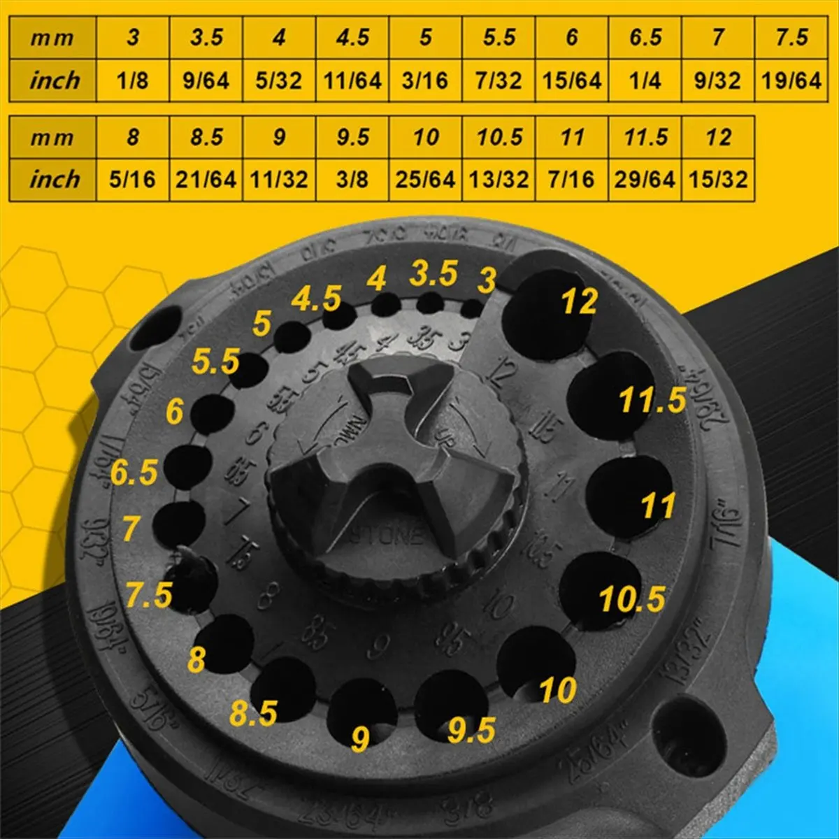ABPP Power Drill Bit Sharpener for Twist Bits 3 to 12mm 19 Grinding Holes Drill Bit Sharpener Power Tools EU Plug