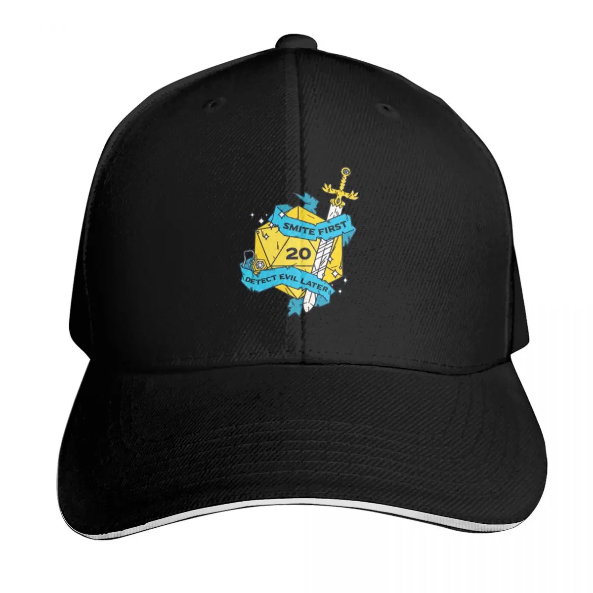 Tabletop RPG Paladin - Smite First, Detect Evil Later Baseball Cap Men Women Casual Summer Sport Sun Cap