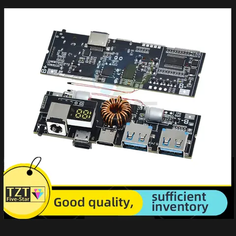 3S 65W 4S 100W 5S 100W Micro Type-C USB Mobile Power Module QC4.0 QC3.0 LED Dual USB