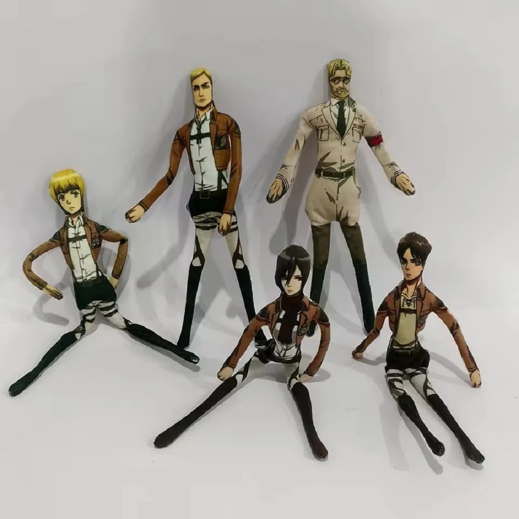 NEW Anime Attack on Titan Rivaille Ackerman Eren Jaeger Cosplay Doll Plush Stuffed Dolls Abstract Wire Skeleton Halloween Prop