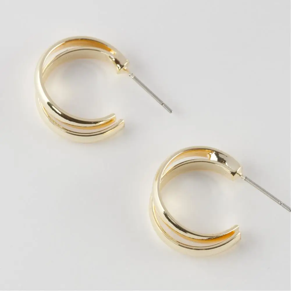 25 mm Fish-Back Ring Earrings