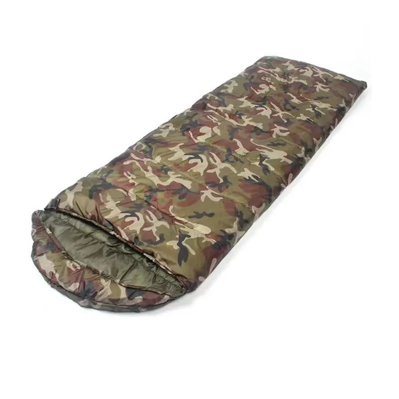 

Winter Outdoor Survival Camping Military Camouflage Portable Ultra Light Waterproof Envelope with Hat Sleeping Bag Warm Blanket