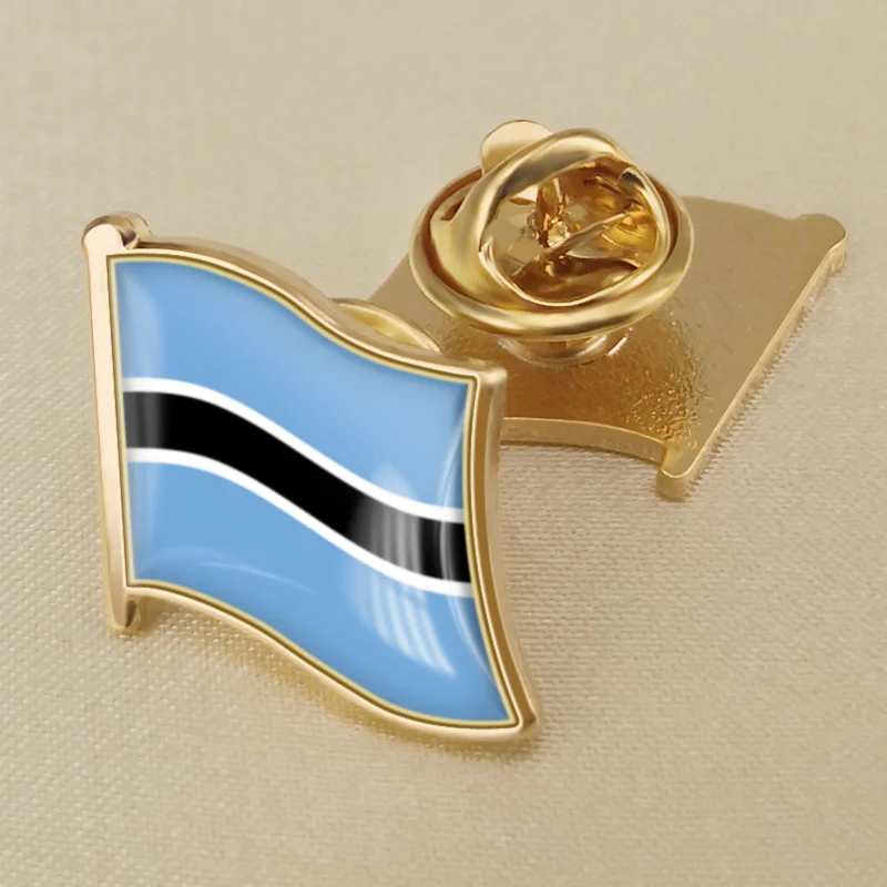Botswana and China Flag Lapel Pins South Africa United Kingdom India, Namibia United States European Union Flag Cross Brooch - view 5