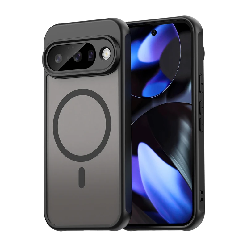 Durchscheinende, matte, magnetische Hülle für Google Pixel 10 9 Pro XL 10 A 9A 10A 10Pro 9Pro 10ProXL 9ProXL Magsafe Mac Safe Handyhülle