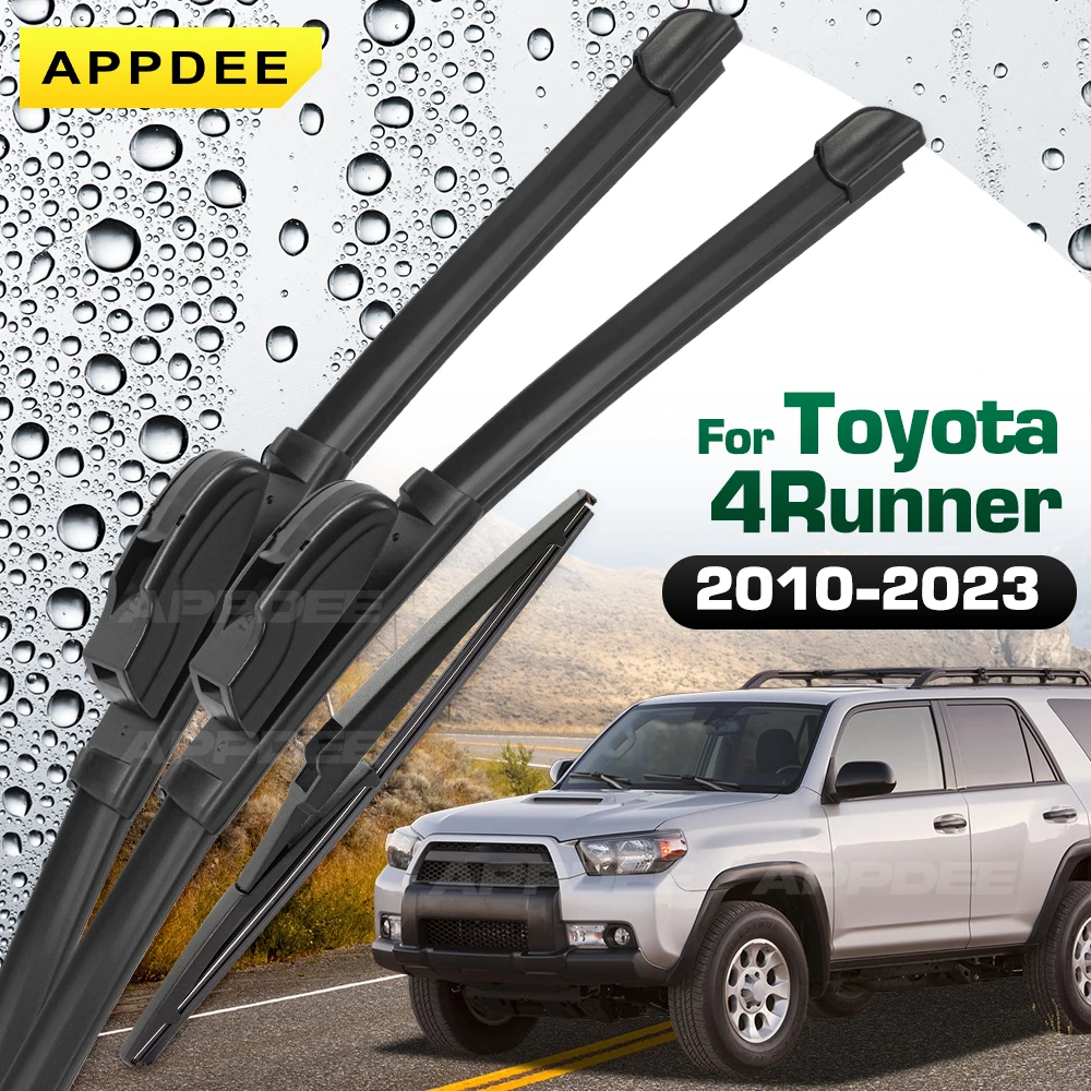 

Silicone & Rubber Wiper For Toyota 4Runner 2010-2023 Front & Rear Wiper Blades Windshield Windscreen Window Brushes