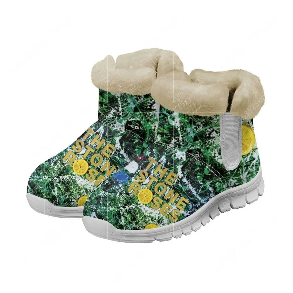 

The Stone Roses Rock Band Snow Boots Mens Womens Jungle Same Color Shoes Keep Warm Casual Lightweight Plush Thickened Sneakers