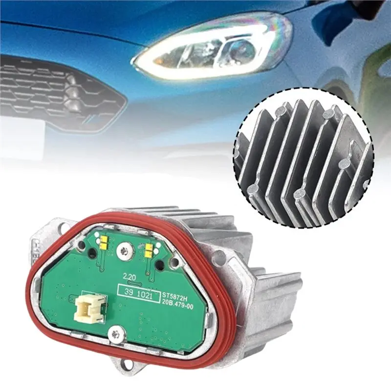 Picture 4: New 2Pcs Front Headlight LED Moudle H1BB-13D278-AC 208479-00 For Ford Focus Fiesta/Puma 18-21 Daytime Running Light Source