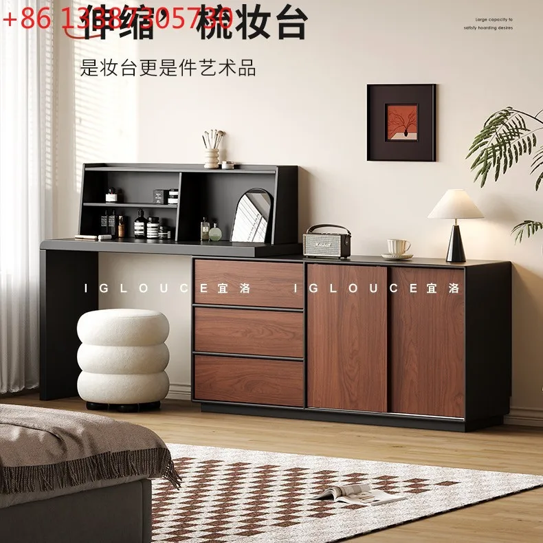 

Комод из цельного дерева в стиле ретро, комод, встроенная маленькая квартира, хранилище в спальне, выдвижной столик для макияжа