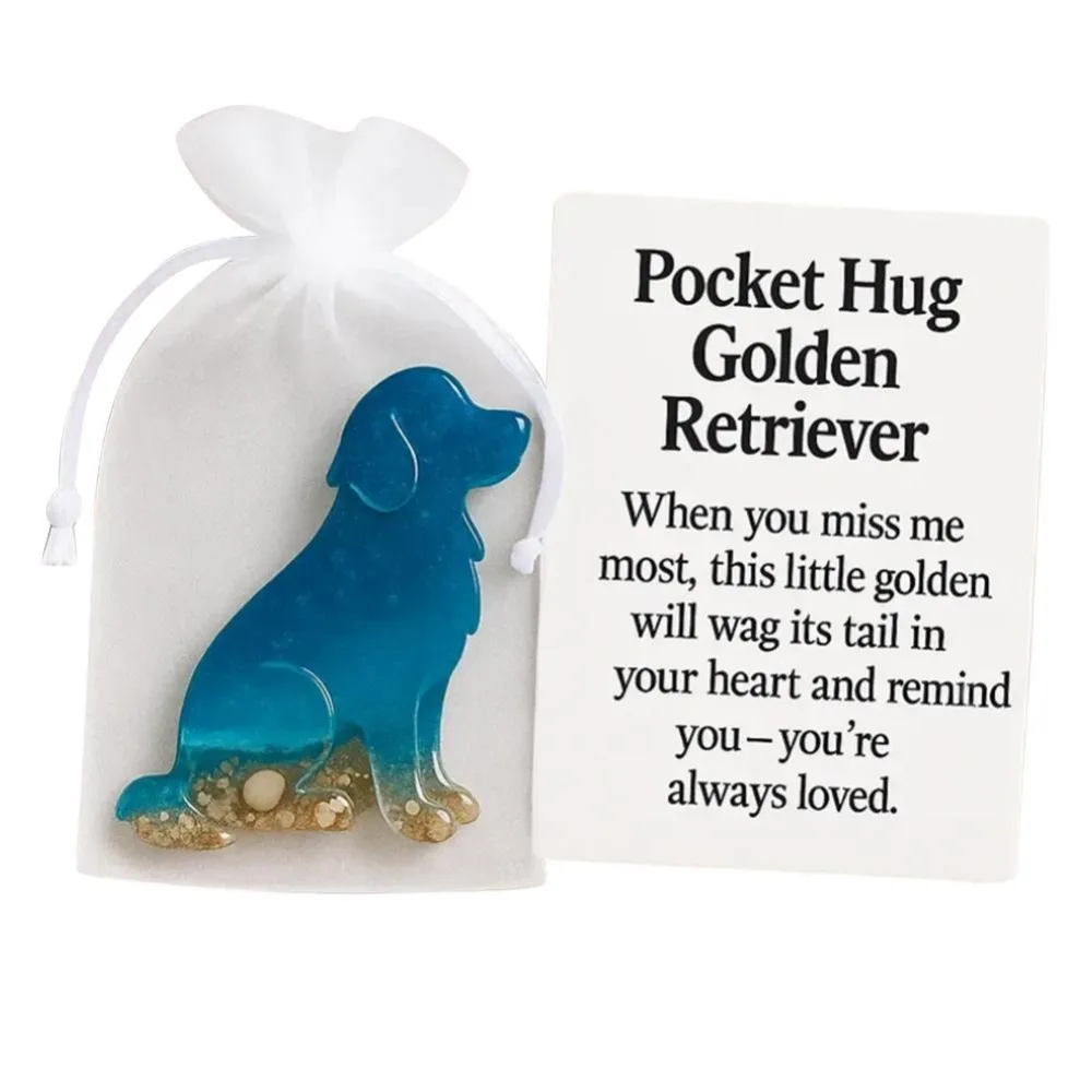 Positive Card Animal Ornaments Ocean and Sand Design Miniature Figurine Pocket Hug Gifts Keepsake Inspirational Card