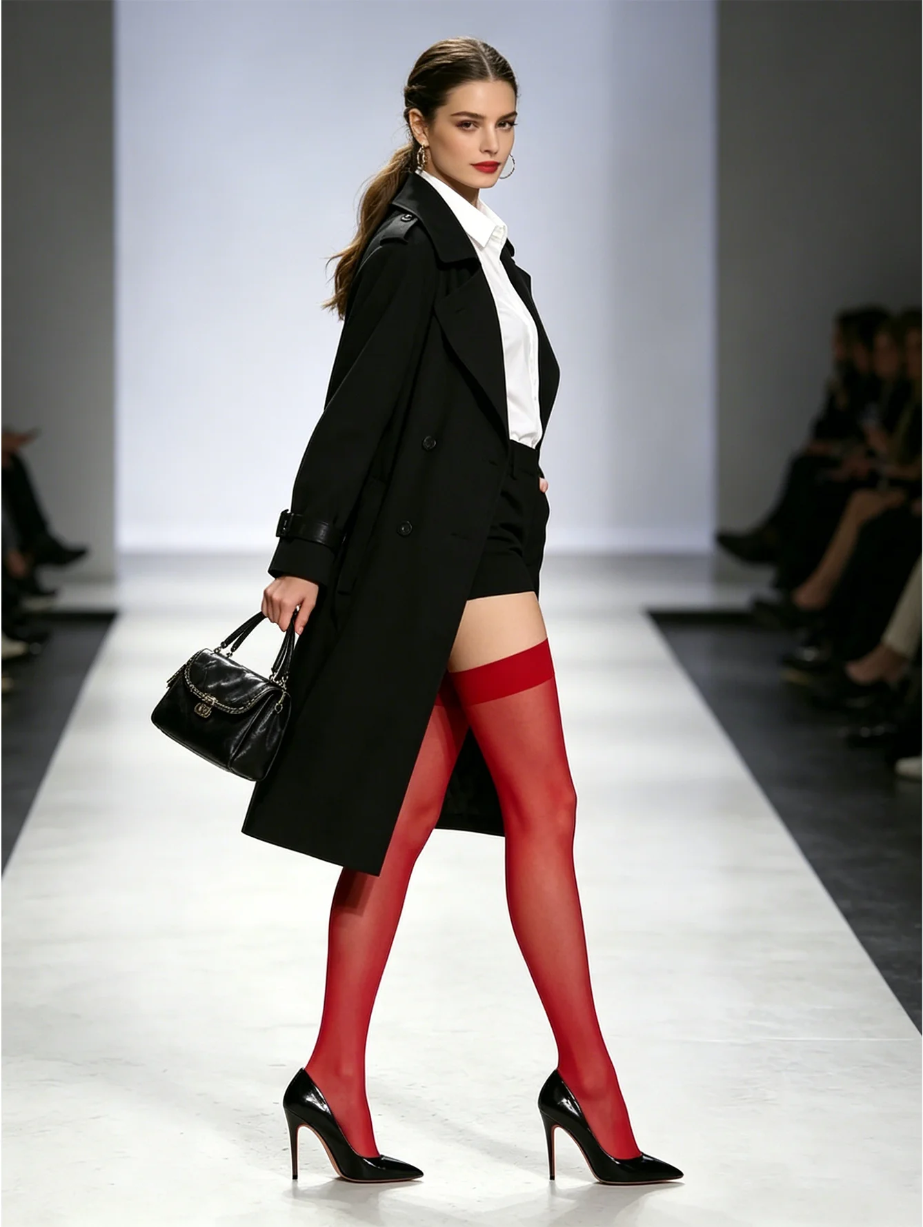 1/3/5 Paar Damen-Strümpfe, rot, einfarbig, durchsichtig, oberschenkelhoch, dehnbar, elegant, Strumpfhosen
