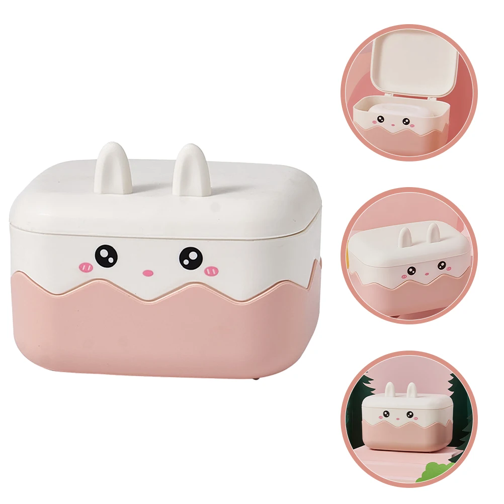 

Portable Sealed Travel Soap Box Cute Cartoon Rabbit Double Layer Leak Proof PP Lightweight Gym Vacation Toiletry Case Soap