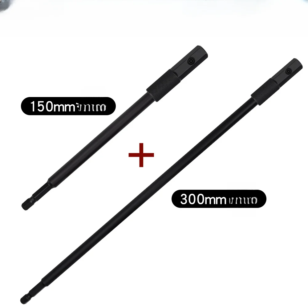8-Piece Hex Shank Extension Kit Dual Length 150mm 300mm Bars H1.5 to H6 Double Ended Bits for Restricted Installation Areas