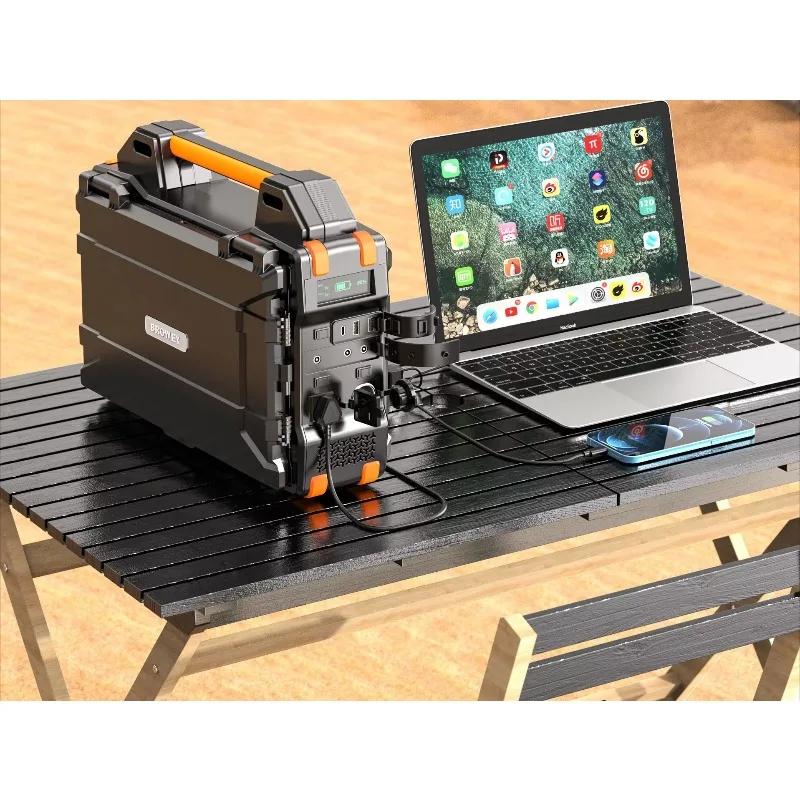 2026 New 300W Solar Generator Kit, 284Wh Portable Battery with Solar Panel, MPPT US EU Plug for Camping Emergency Use