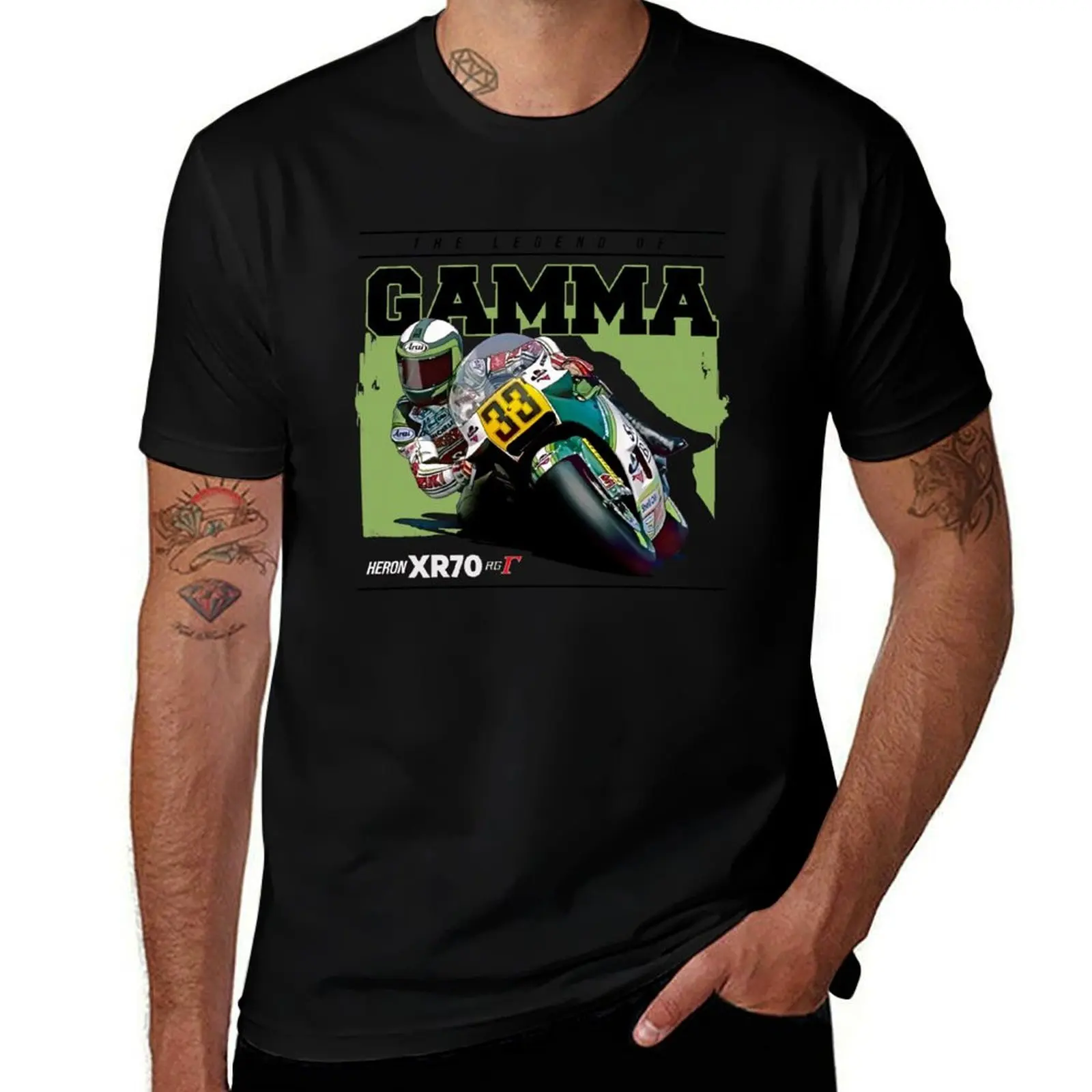 

Heron RG Gamma - Lewis T-Shirt tops man t shirt Aesthetic clothing t shirts men