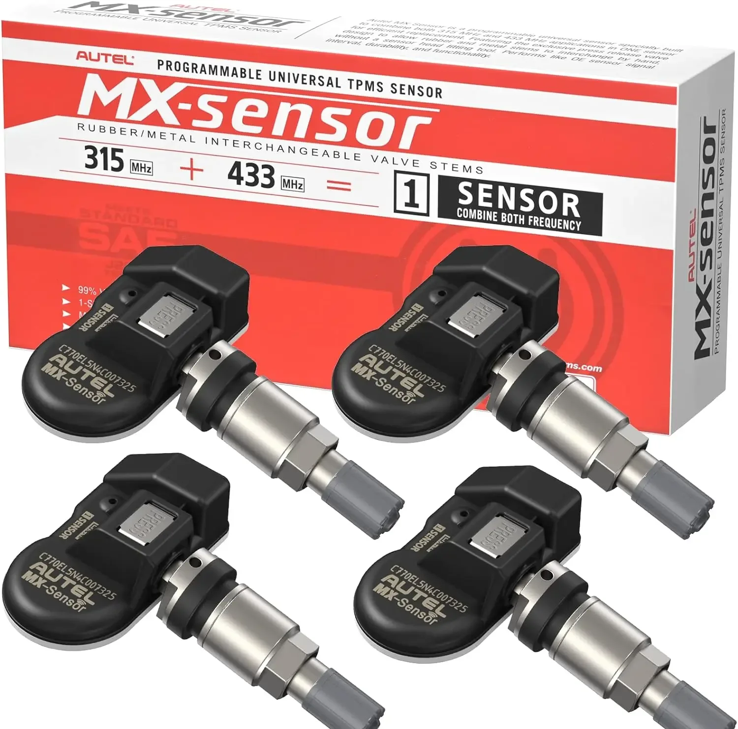

Autel MX-Sensor 433 315MHZ TPMS Sensor MaxiTPMS Tire Pressure Monitor Tester Tire Repair Tools Scanner Programming MX-Sensor