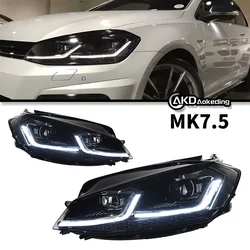 Auto Parts Headlights For VW Golf 7.5 MK7.5 2018-2020 2L Styling LED Daytime Lights Dual Projector DRL Car Accesorios Facelift