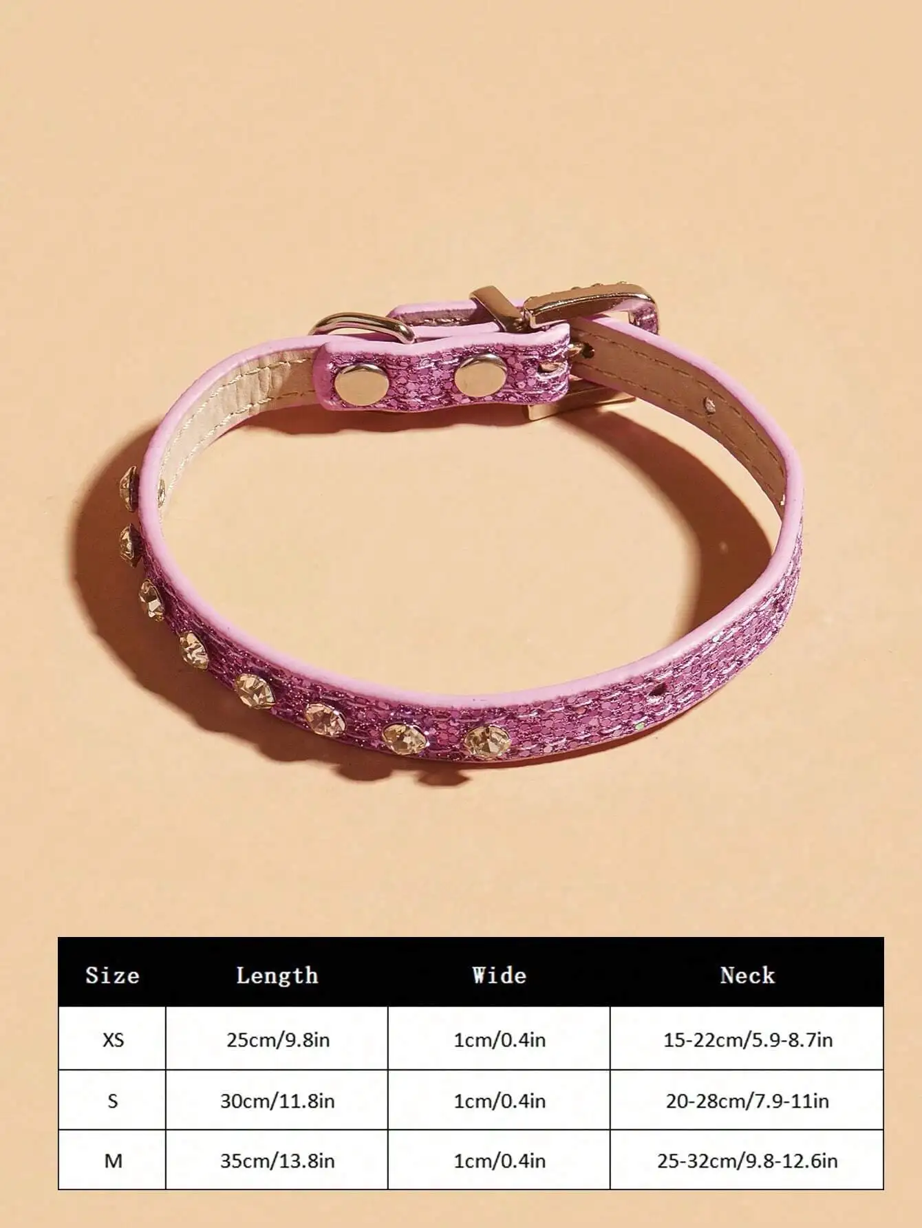 Rhinestone Decor Pet Collar - Sparkly Bling Dog Collar with Dazzling Stones