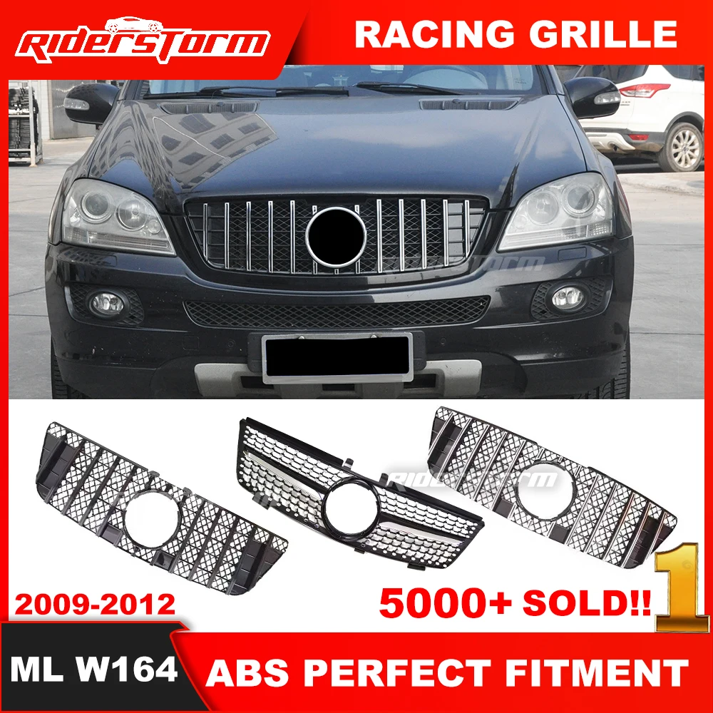 

ML Diamond Grille 2005-2012 For mercede Ml class W164 Diamond Grille ML250 ML200 ML300 W164 Front Bumper Mesh