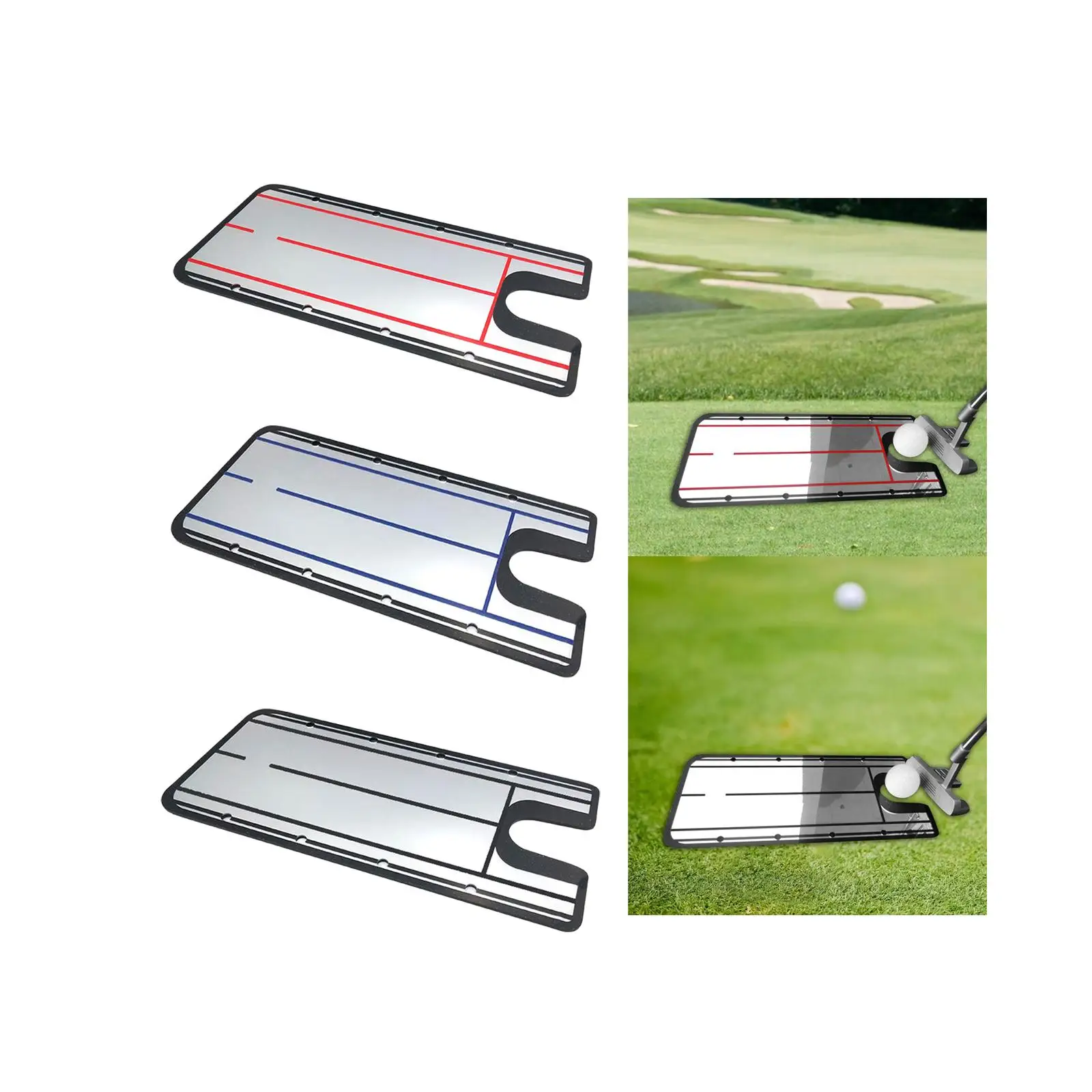 Golf Putting Alignment Mirror Golf Putter Trainer Golf Training Aid per Office Backyard Indoor Outdoor Home Golf Accessories