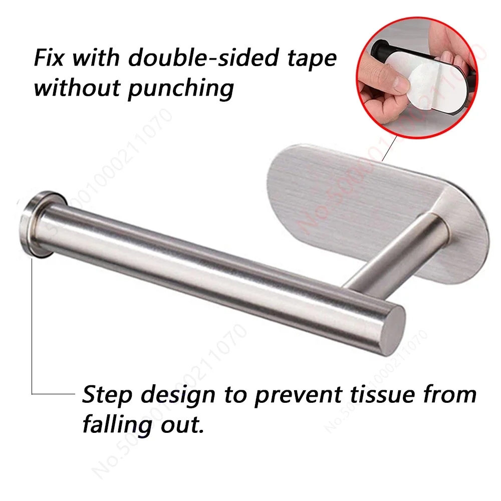 

1PCS Adhesive Kitchen Paper Towel Holder Toilet Paper Holder Tissue Rack Napkin Dispenser Cabinet Storage for Bathroom