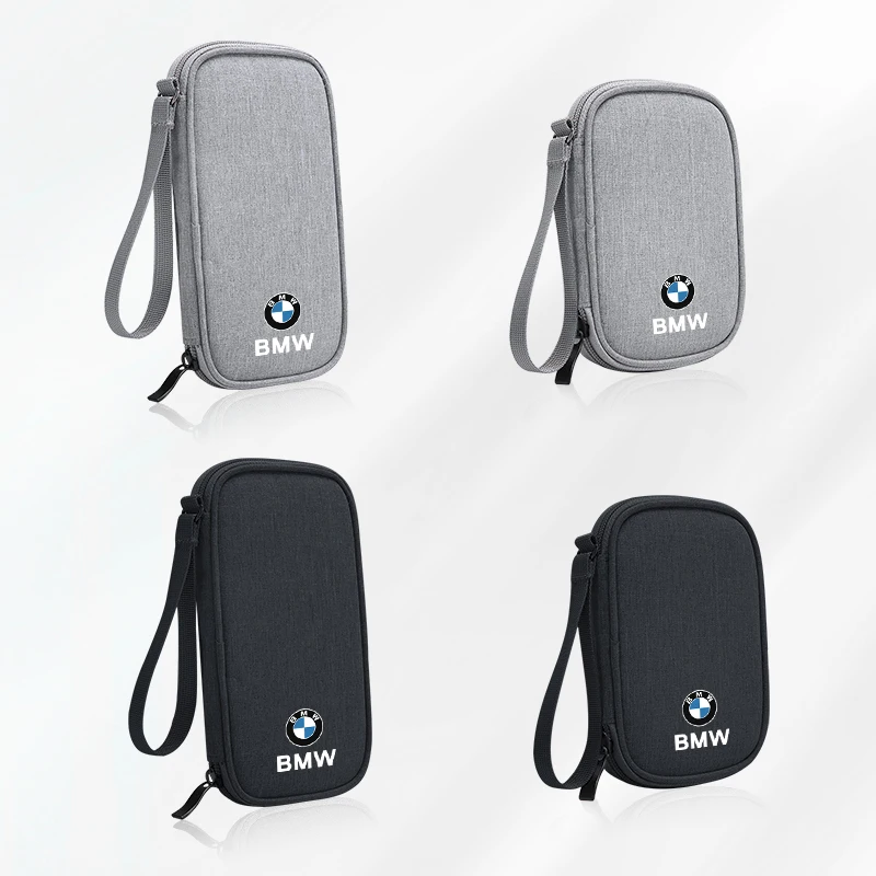 Small headphone storage bag hard shell data cable storage bag For BMW X1 X2 X3 X5 X4 X6 X7 G30 G20 G32 G11 G12 F40 F30 F20 F10