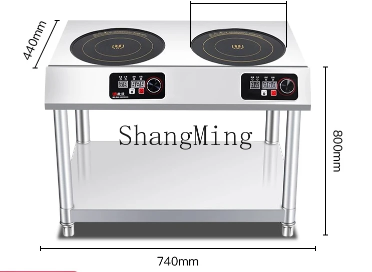 ZYY 商業電磁調理器マルチヘッドストーブ 3500 ワットダブルヘッドマルチアイ電気セラミックストーブハイパワー