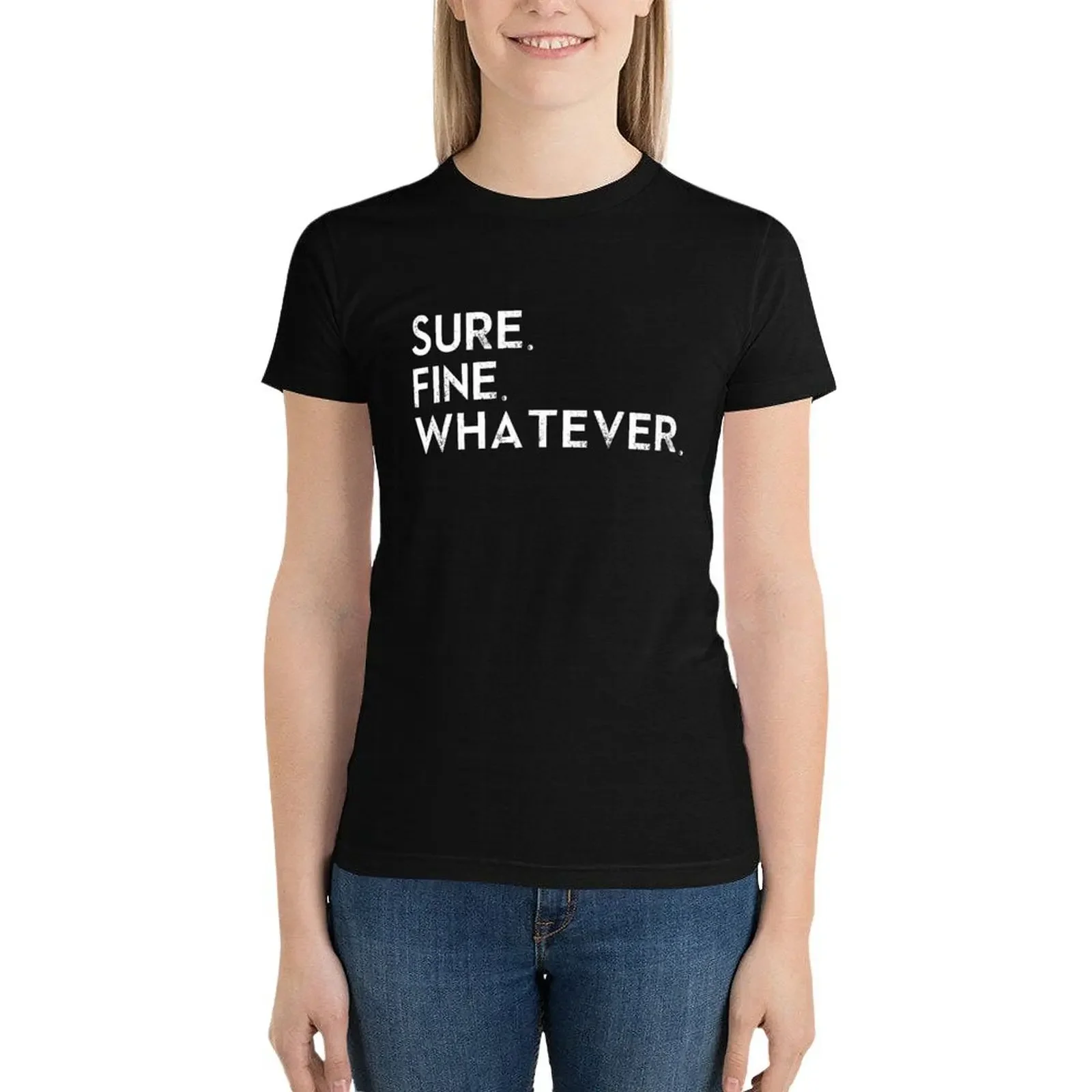 

Sure. Fine. Whatever. T-Shirt animal print shirt for girls graphics aesthetic clothes female T-shirts for Women