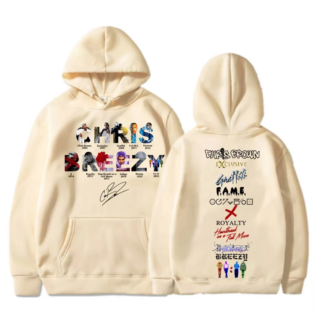 2024 كريس براون مغني الراب 11:11 ألبوم ميرش هوديي Harajuku الهيب هوب البلوز القمم الموسيقى الشعبية البلوز المشجعين هدية #5