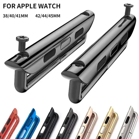 Apple Watch 시리즈 용 어댑터 커넥터 7 6 SE 5 4 3 밴드 44mm 40mm Iwatch 41mm 45mm 42mm 38mm 액세서리 도구 도매