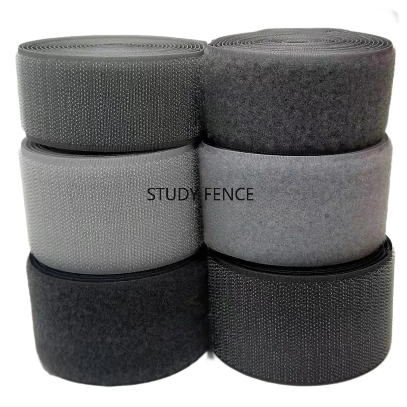 

3.8/5/10cm Width * 2m Length Gray Hook Loop Fastener Tape for Clothing Shoes Bags DIY Sewing Accessories , Household Items