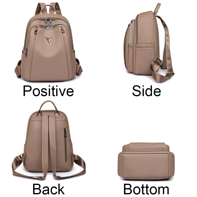 Large Capacity Women Backpack Purses High Quality Leather Female Vintage Bag School Bags Travel Bagpack Ladies Bookbag Rucksacks