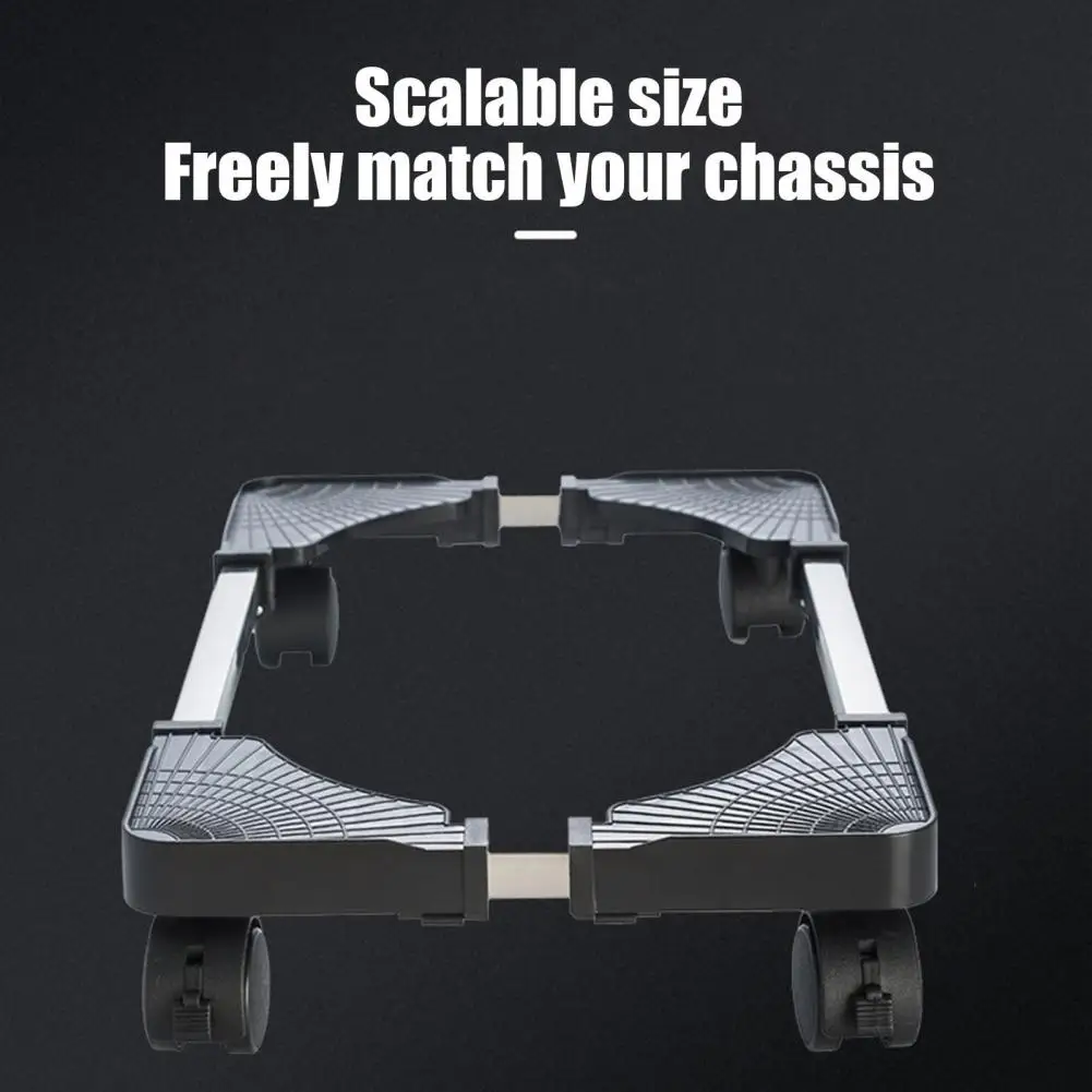Stainless Steel Cpu Stand Mobile Cpu Stand with Locking Wheels Adjustable Computer Tower Holder Ventilated Pc Storage for Easy