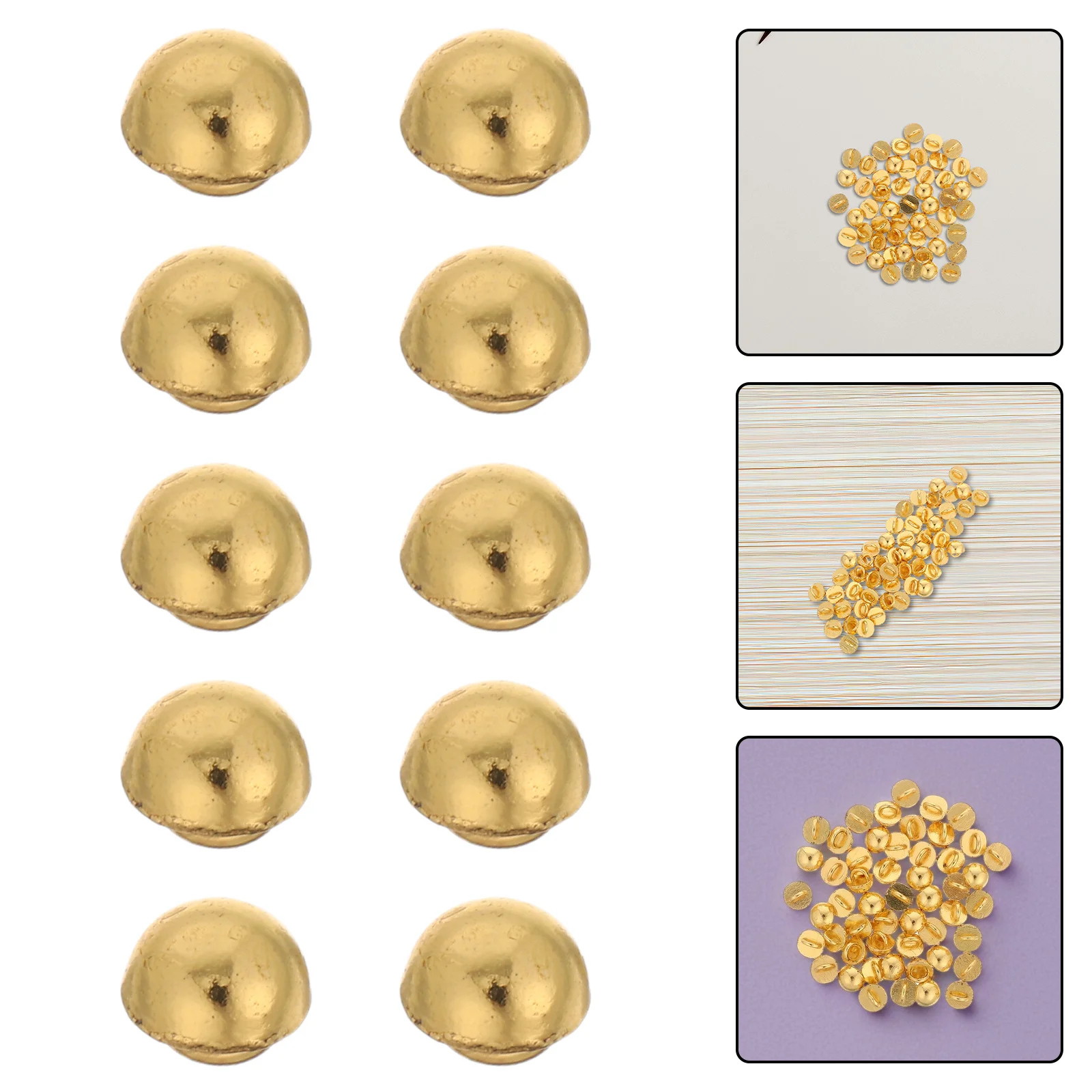 

50Pcs Mini Mushroom Metal Shank Buttons Zinc Alloy 4Mm Half Dome Shank for DIY Sewing Crafts Clothes Stuffed Animal Eyes